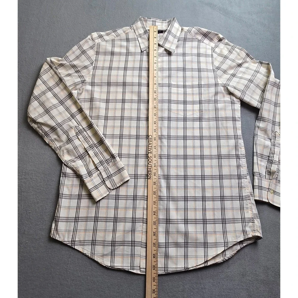 Gap Mens Medium Check‎ Long Sleeve Button Up Shirt Casual Classic NWOT 2010